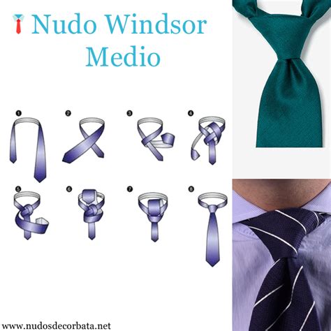 Nudos de corbata. Nudo Medio Windsor